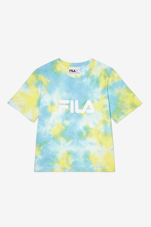 Fila Tričká Damske Modre / Svetlo Zelene - Hannah Tie Dye Vypredaj - Slovakia 31786-SKPV